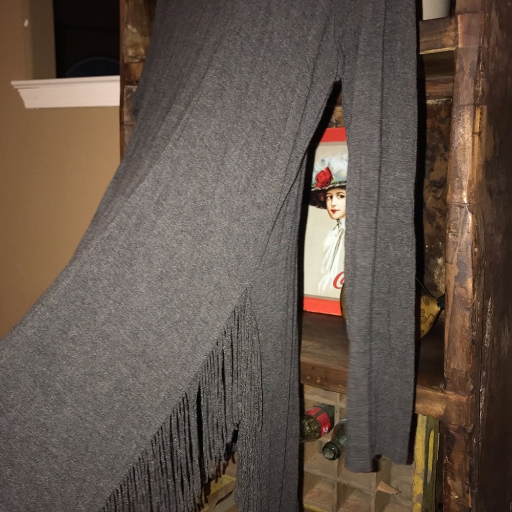 Cato dark grey fringe shirt/dress